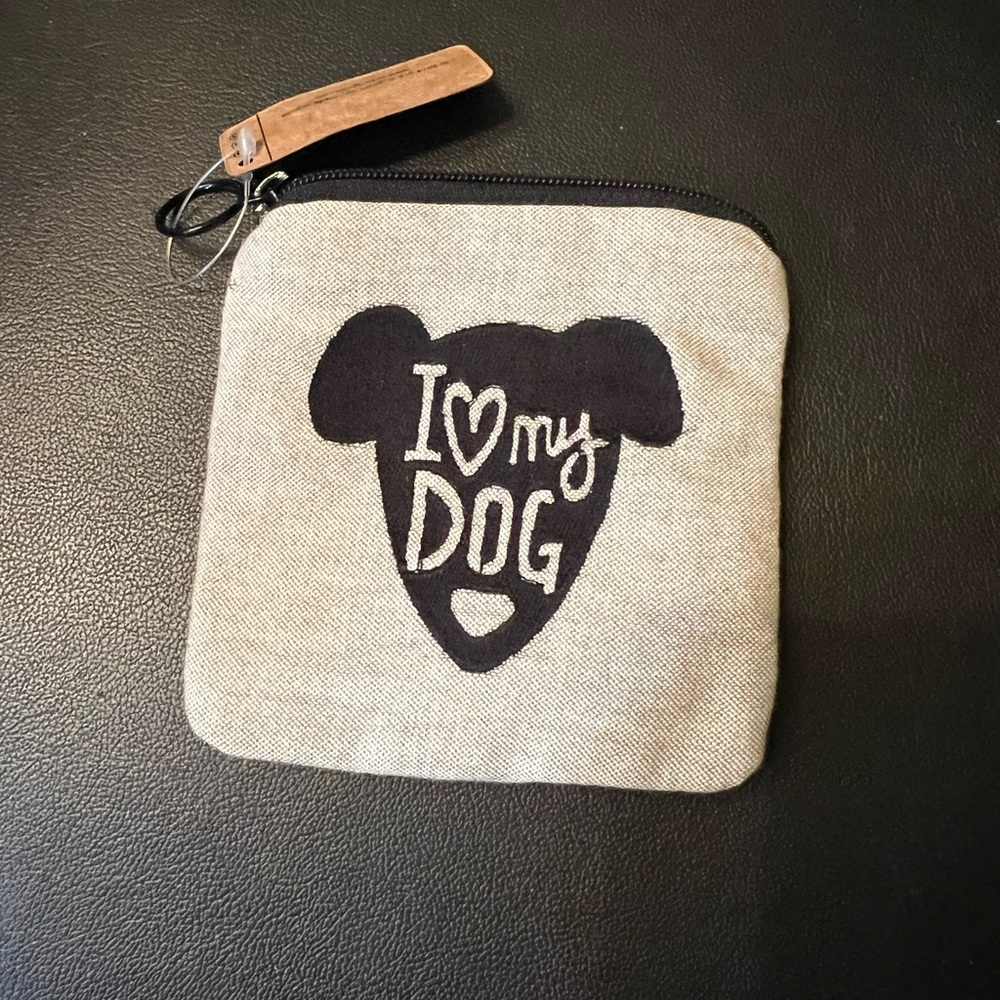 I Love My Dog Canvas Pouch